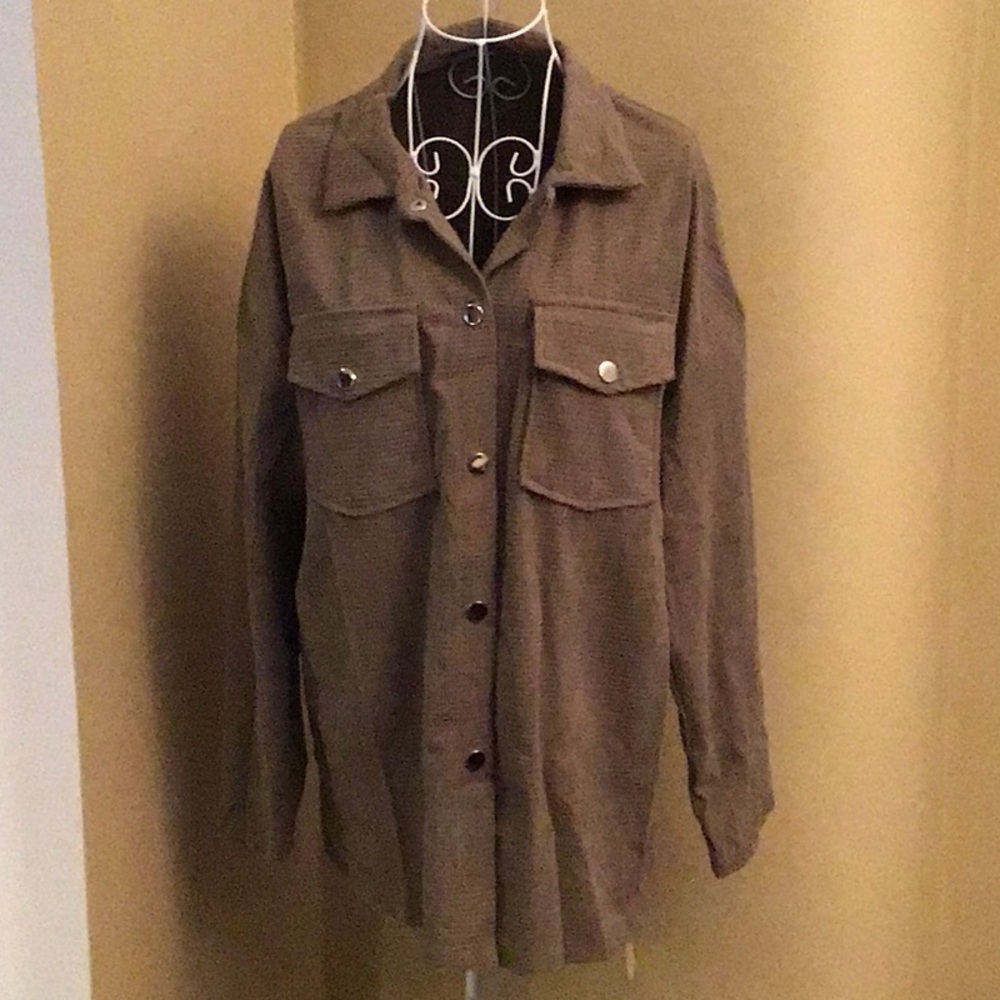Brown Button -Up Jacket - image 2